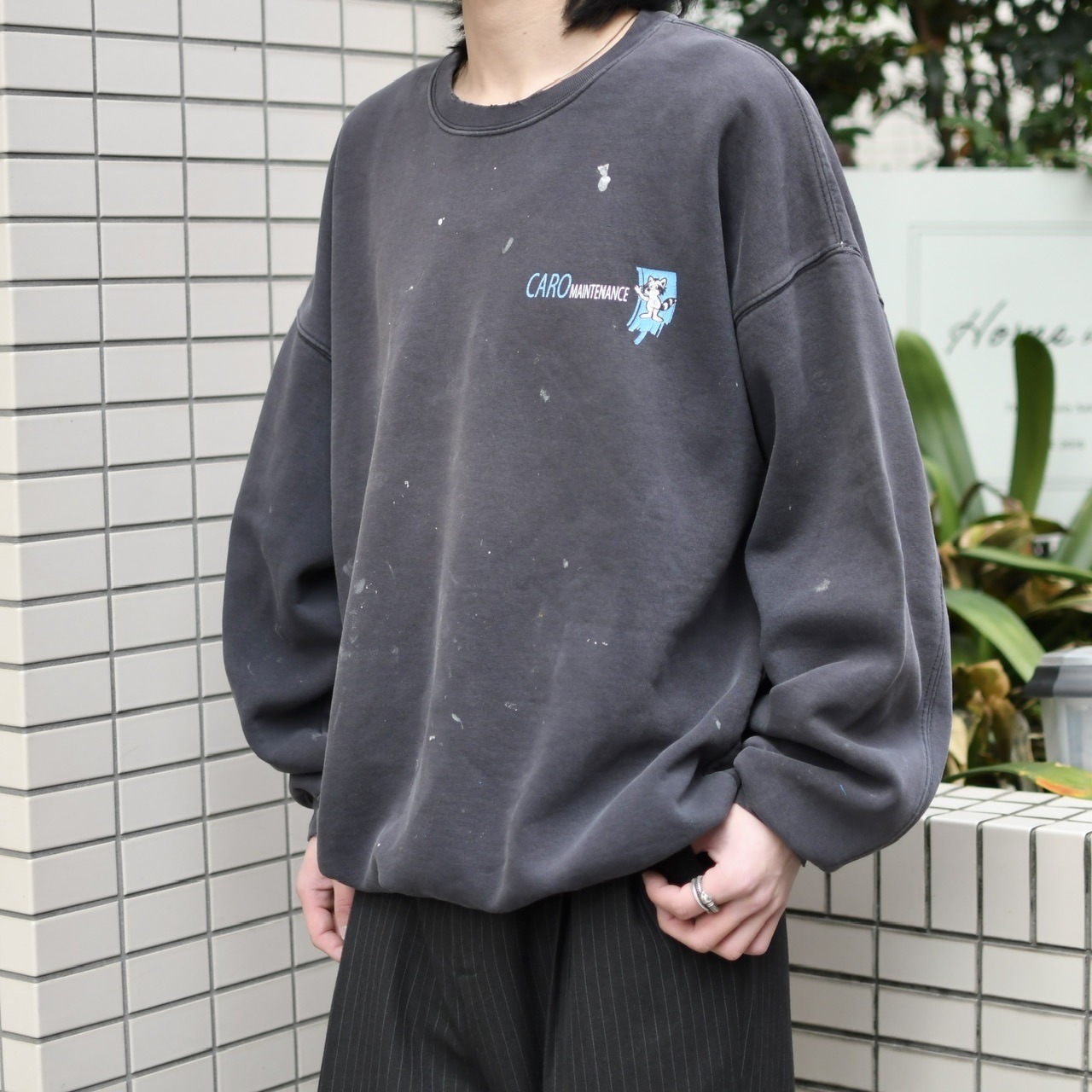 fox print fade peinted sweat