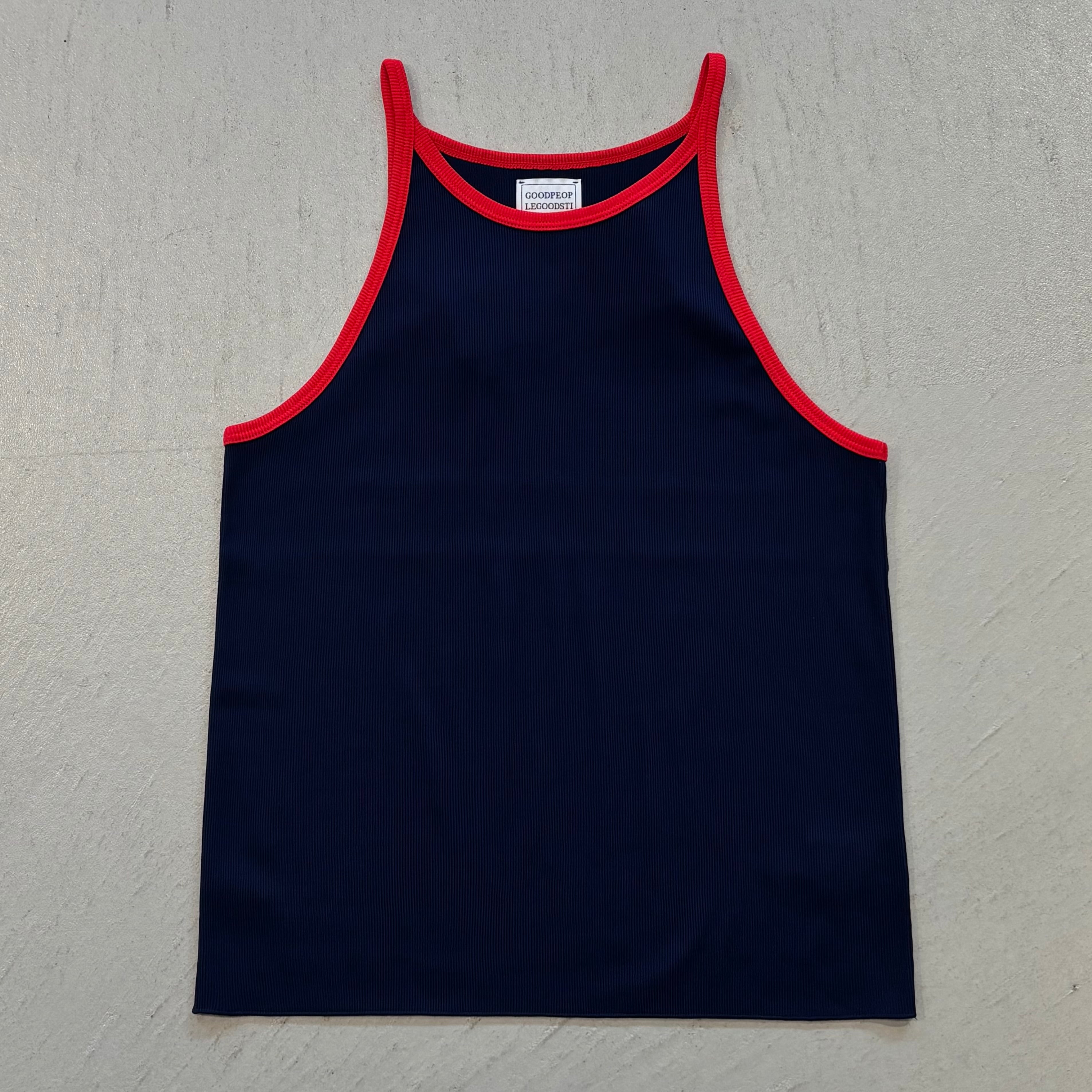 GGG Fresca zero Light Rib Tank Top MIDNIGHT BLUE RED