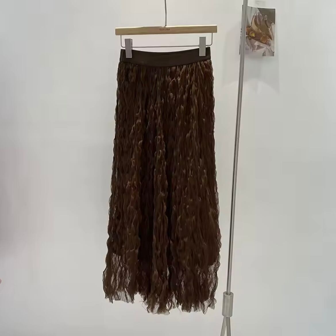 ウェーブシフォンロングスカート