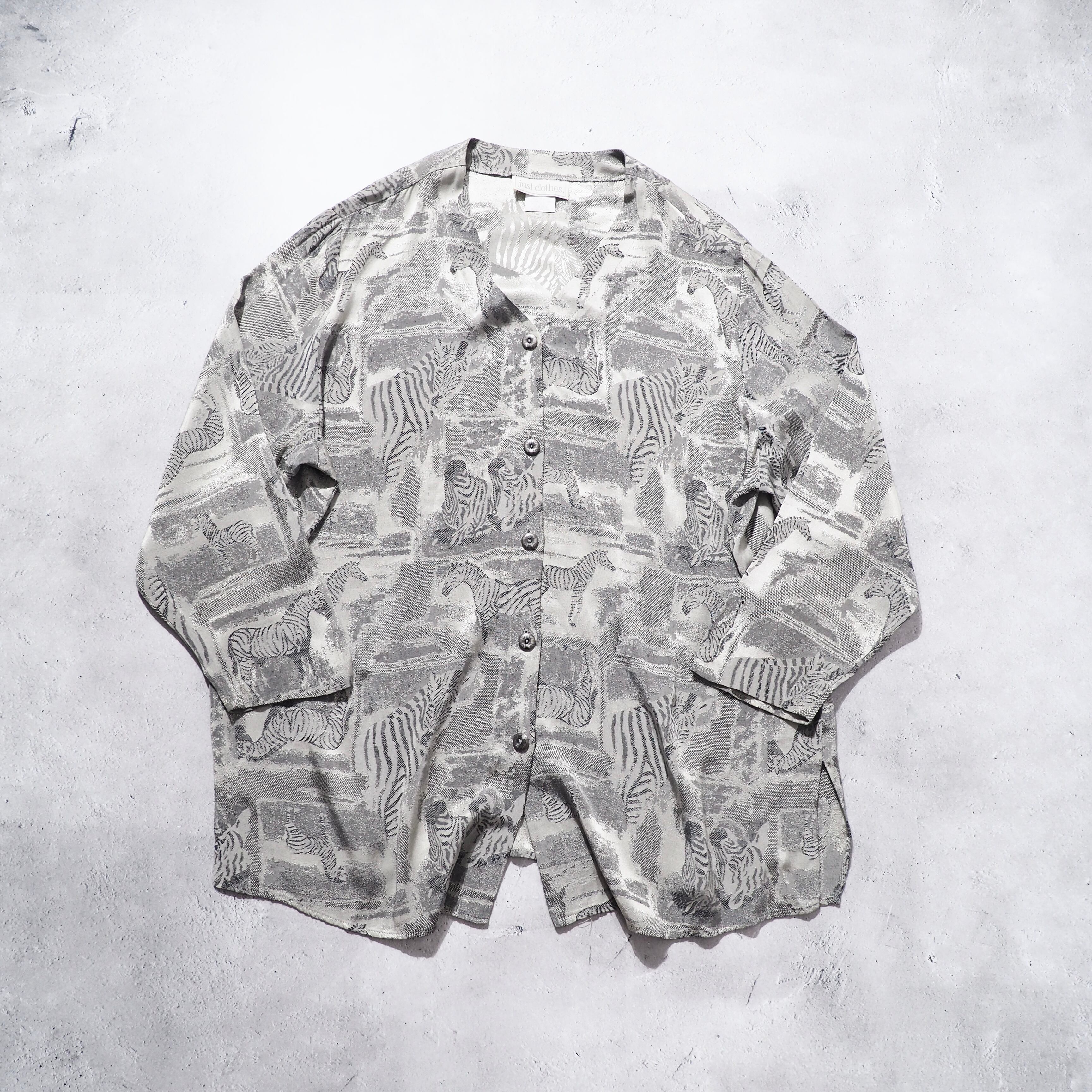 " Made in USA " Hide Zebra embroidery Design vintage loose cardigan jacket