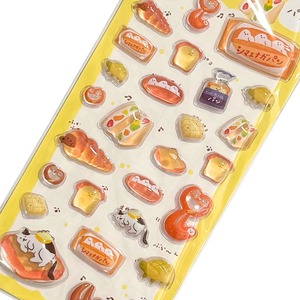 お菓子などうぶつ工房　ぷっくりシールシート　パン