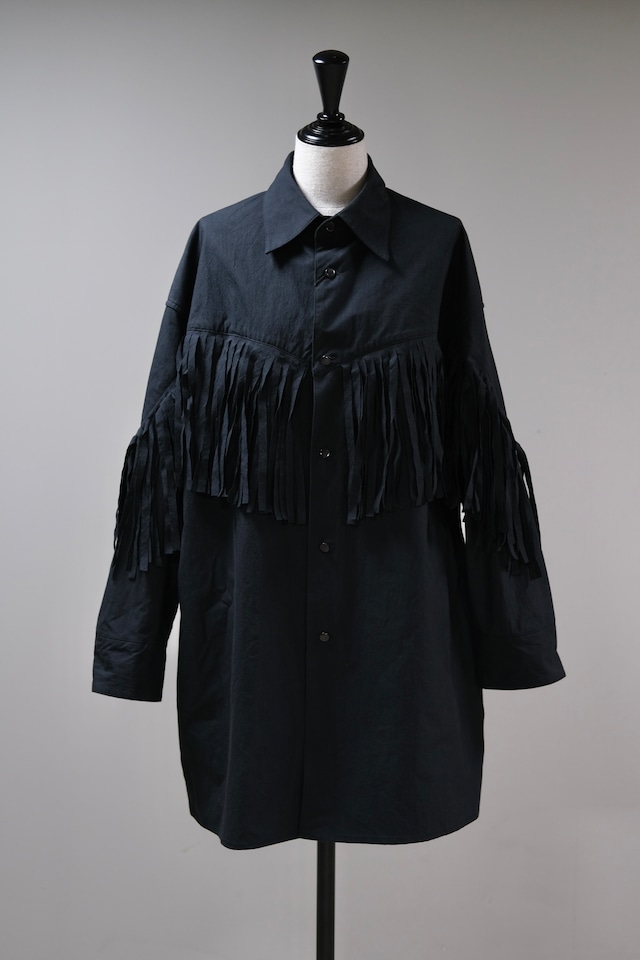 【BELPER】FRINGE SHIRT - black