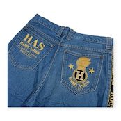 HARDY AMIES SPORT ハーディ エイミス スポーツ 豪華刺繍 サイドライン デニム パンツ ジーンズ サイズ 82 /メンズ
