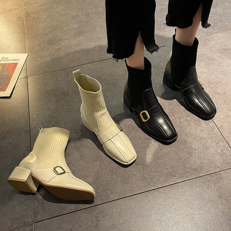 ショートブーツスプリングオータムシングルレッドスタンダード薄手ソックス レトロ 靴 シューズ 春物 秋物 タイツ ストッキング 部族の婦人靴59154078070