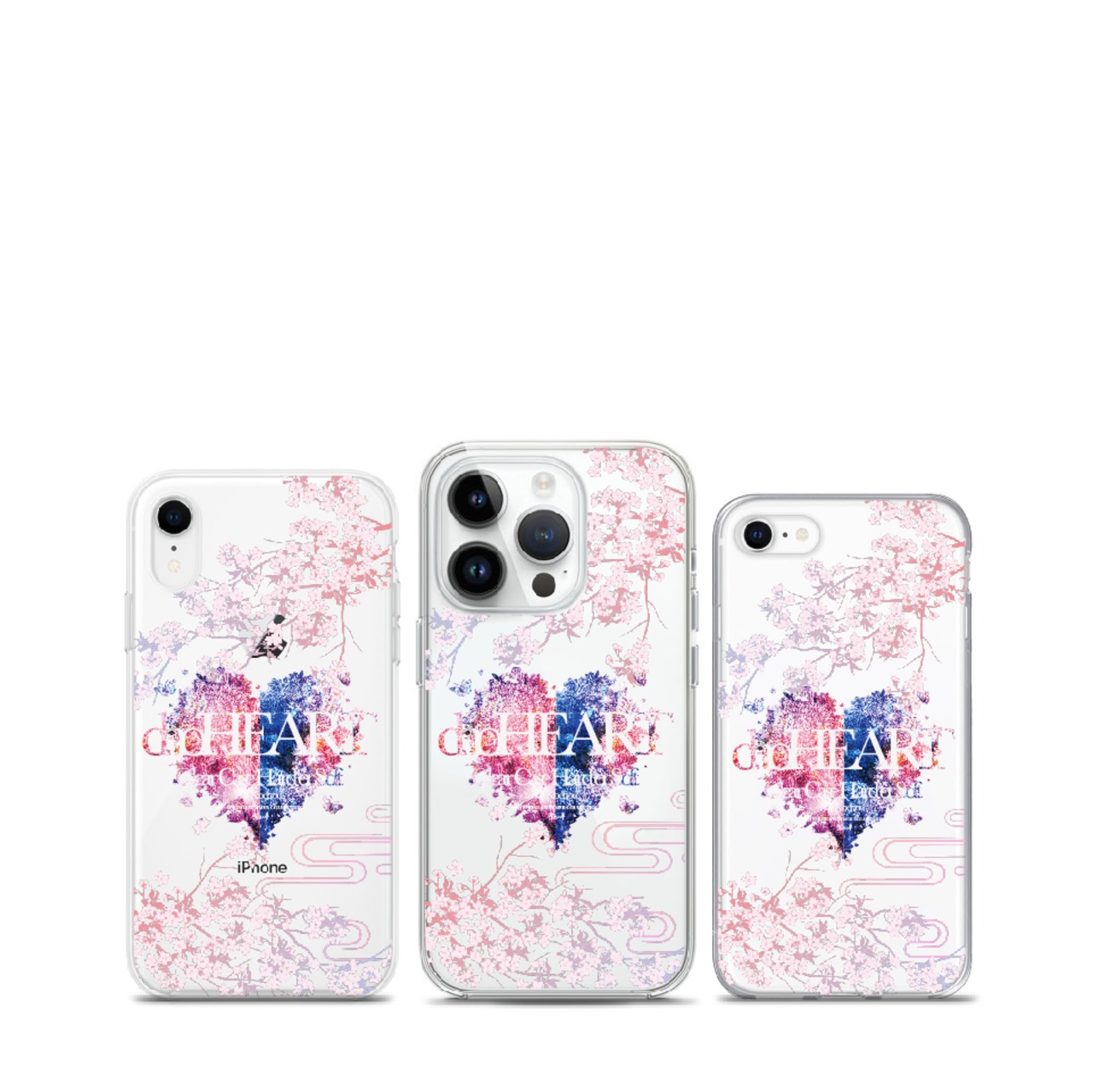 彩・胡蝶 - 和風 iPhone クリアケース(ハード or ソフト)【Re:design/蝶/ハート/桜/ロゴ】