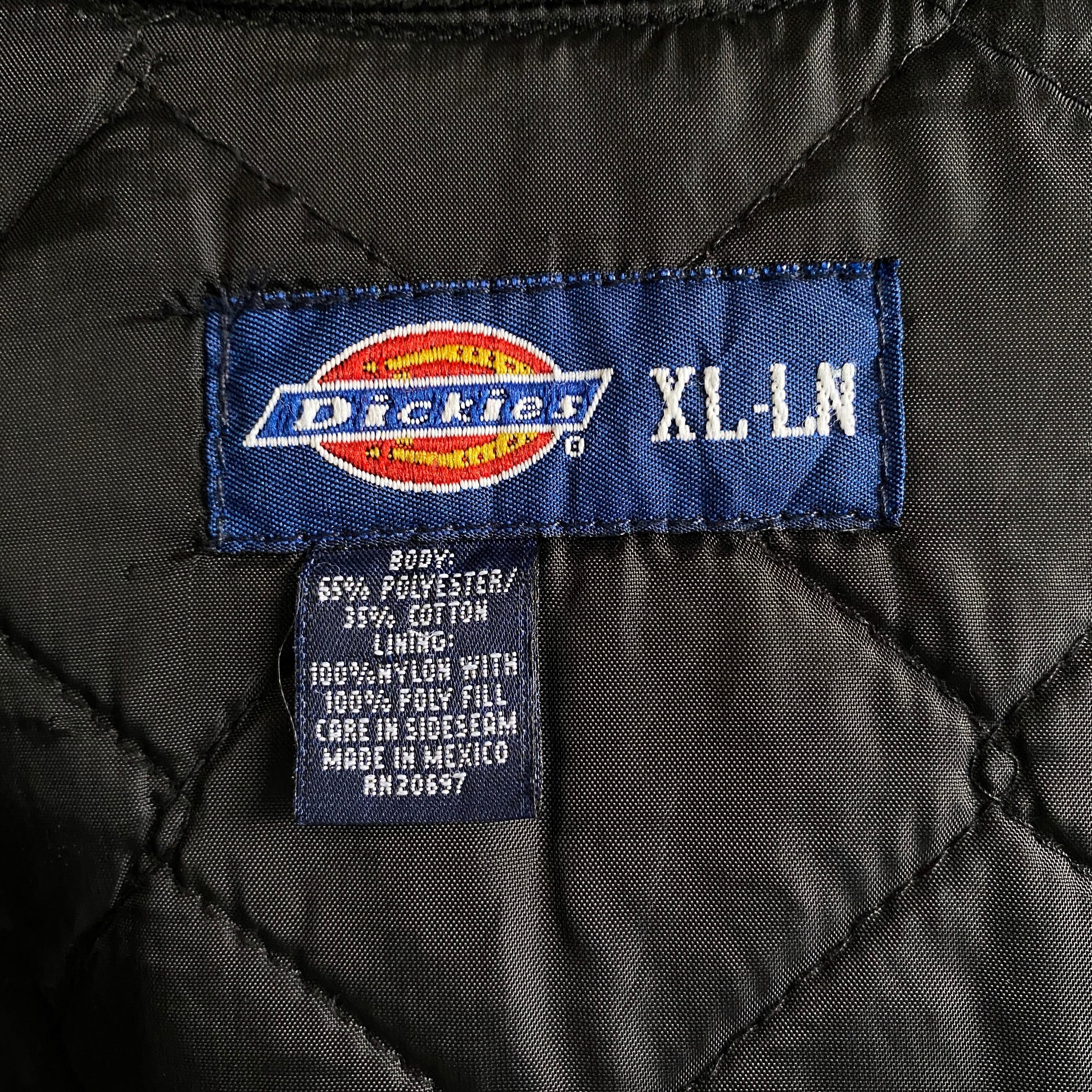 80年代 ビッグサイズ Dickies ディッキーズ 企業ロゴ刺繍 中綿 ワーク  
