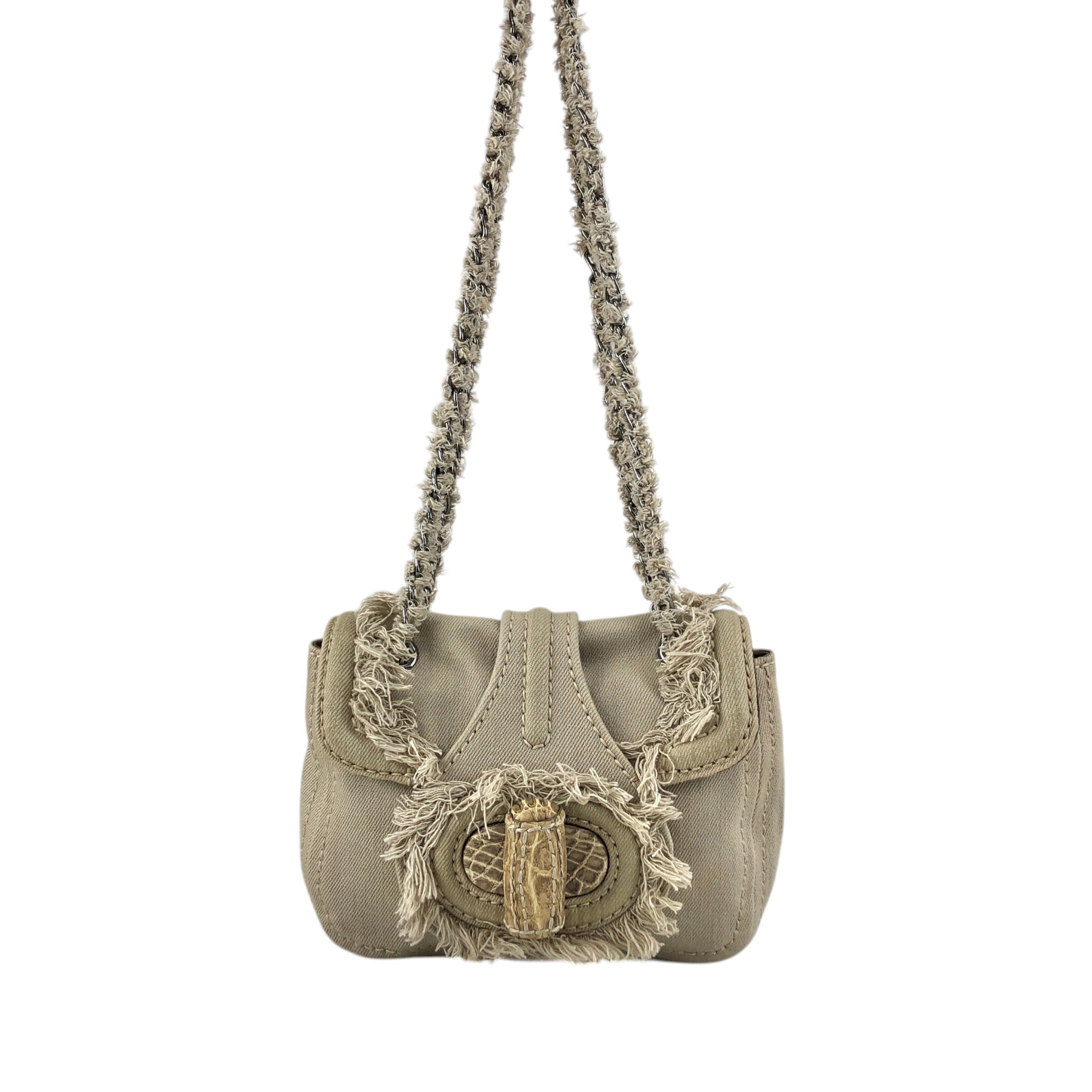 PRADA プラダ ショルダーバッグ ベージュ トライアングルロゴ