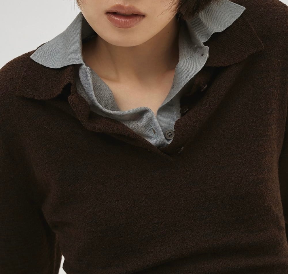TODAYFUL／Layered Polo Knit | polne