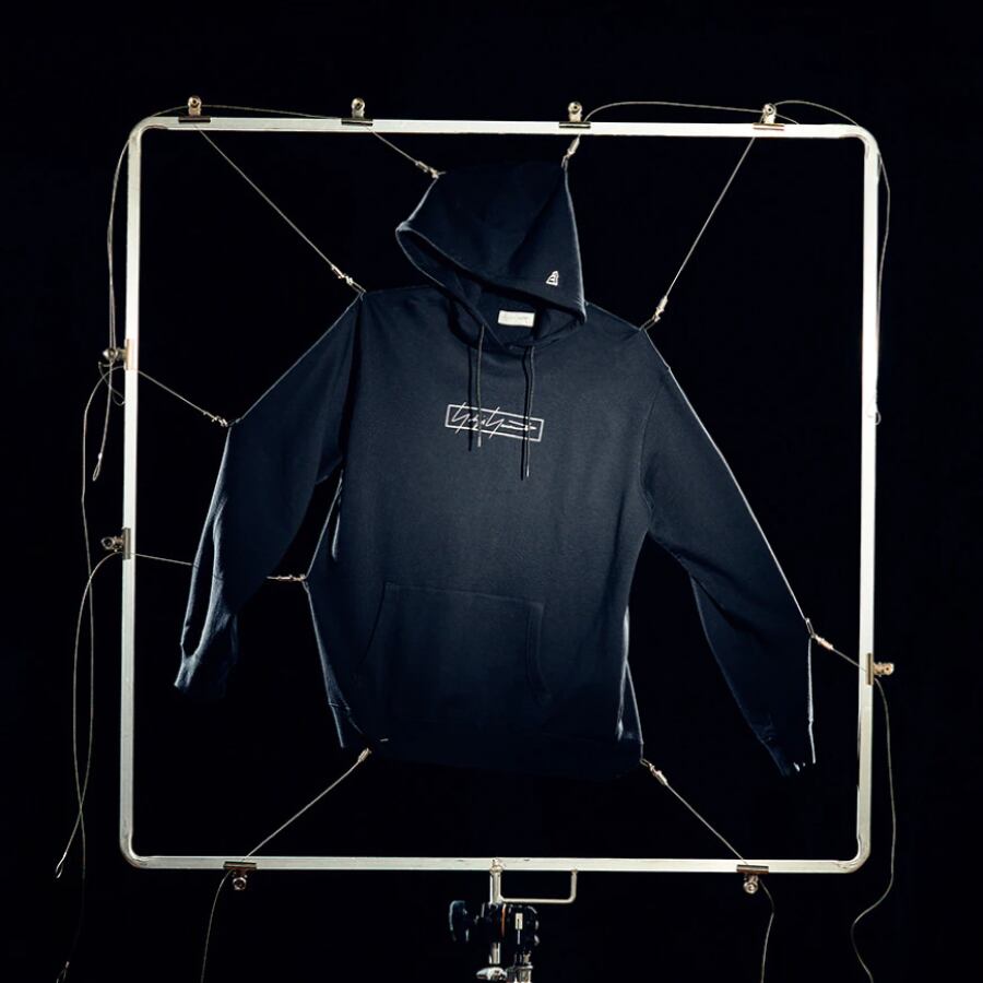 Yohji Yamamoto×New Era BOX LOGO PRINT SWEAT PULLOVER HOODIE BLACK