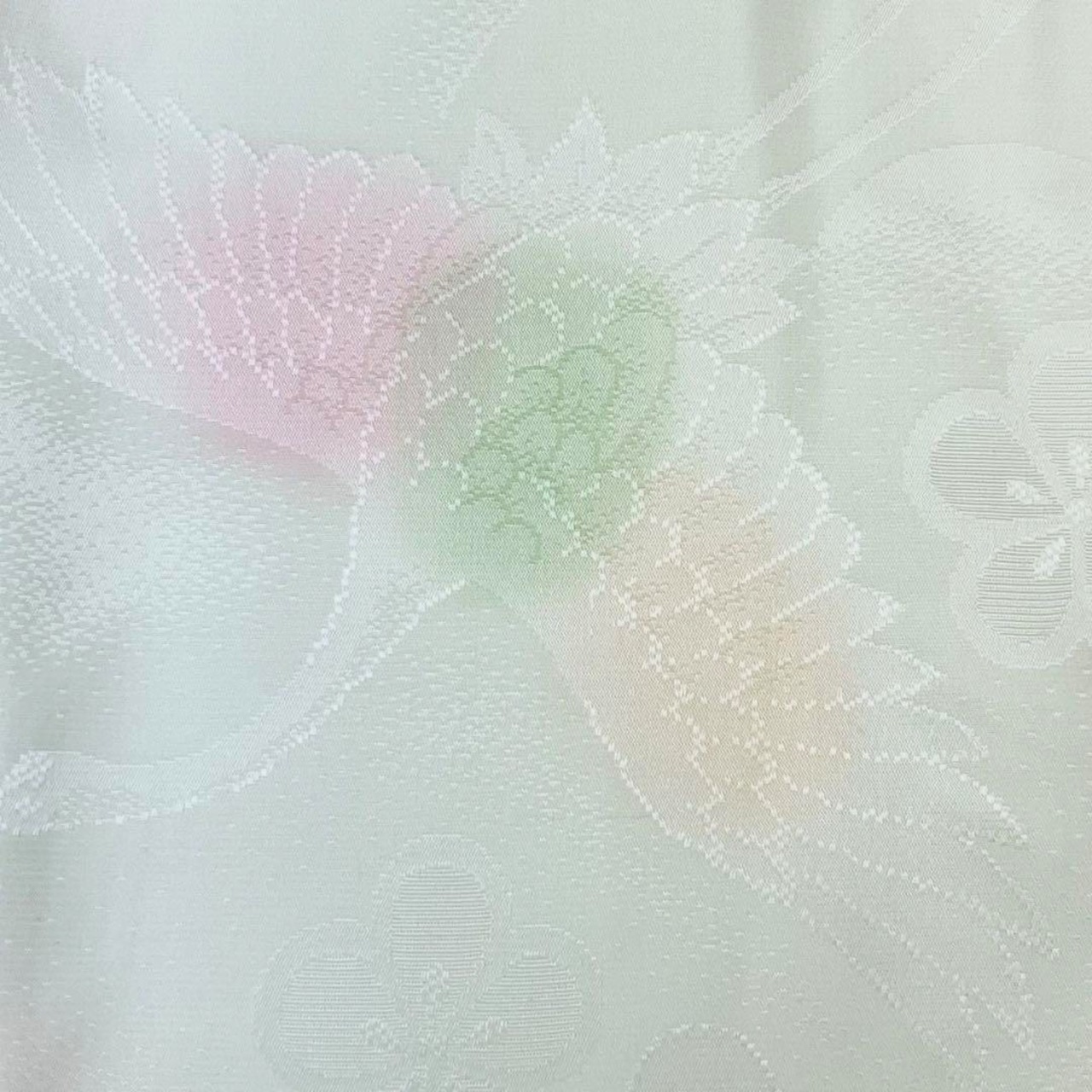 長襦袢 振袖 鶴と梅の花模様 暈し 薄桃色 J-229 | リユース着物わびさび 