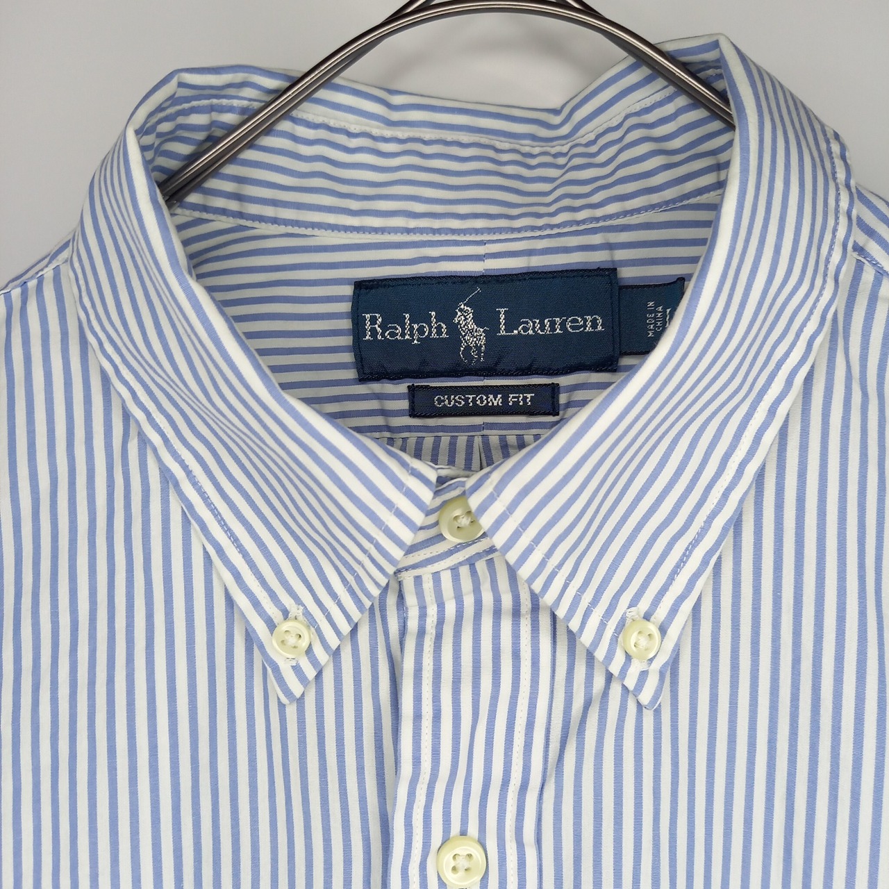 ラルフローレン　BDシャツ　半袖　ボタンダウン　刺繍　ピンクポニー　ストライプ