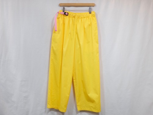 REVERBERATE”BELTED TROUSERS TYPE3 LIGHT YELLOW”