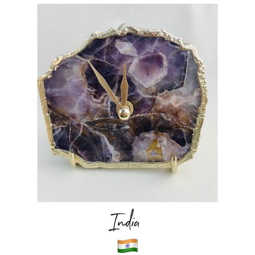 【Made in インド】天然石 ドゥルージー 時計 ⁑ Amethyst clock