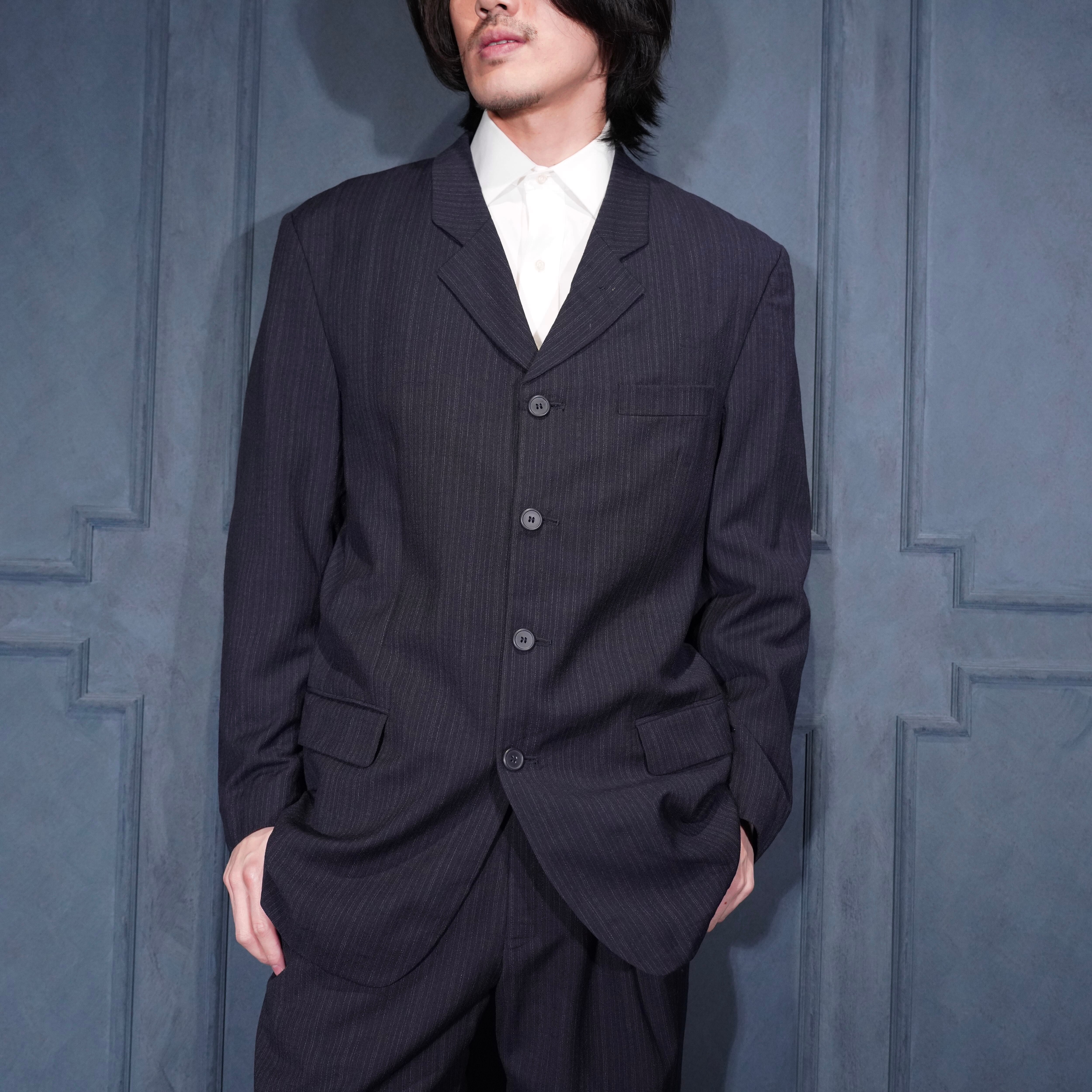 60’s〜EU VINTAGEヨーロッパ古着チェック柄ウールセットアップスーツ EU VINTAGE Facis VENTANNI STRIPE PATTERNED WOOL SET UP SUIT