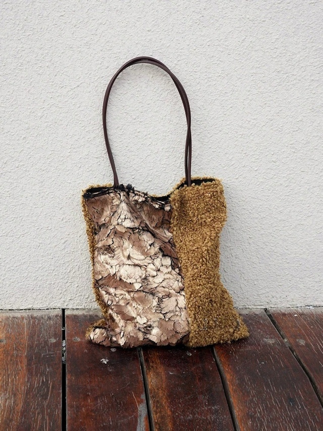 Craquelé Fur Mix Boa Bag F0835