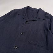 麻100% NEWYORKER ニューヨーカー リネン ジャケット カバーオール サイズ M /ネイビー/メンズ/日本製