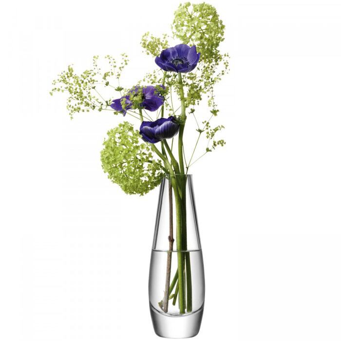 LSA Flower Single Stem Vase フラワー シングルステム ベース G612-17-301 TLA1977 クリア H17cm / エルエスエー 花器 花瓶 フラワーベース