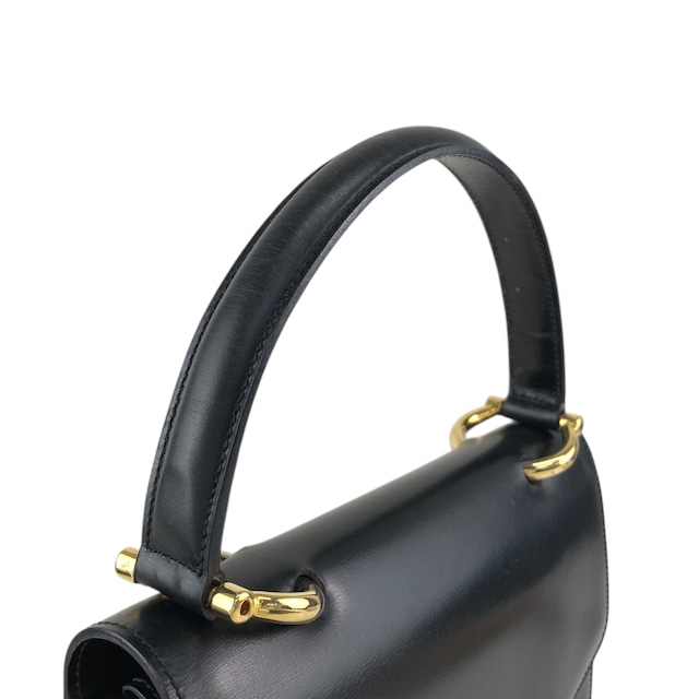 CELINE セリーヌ ハンドバッグ ブラック ホースビット レザー vintage ヴィンテージ オールド zznivs