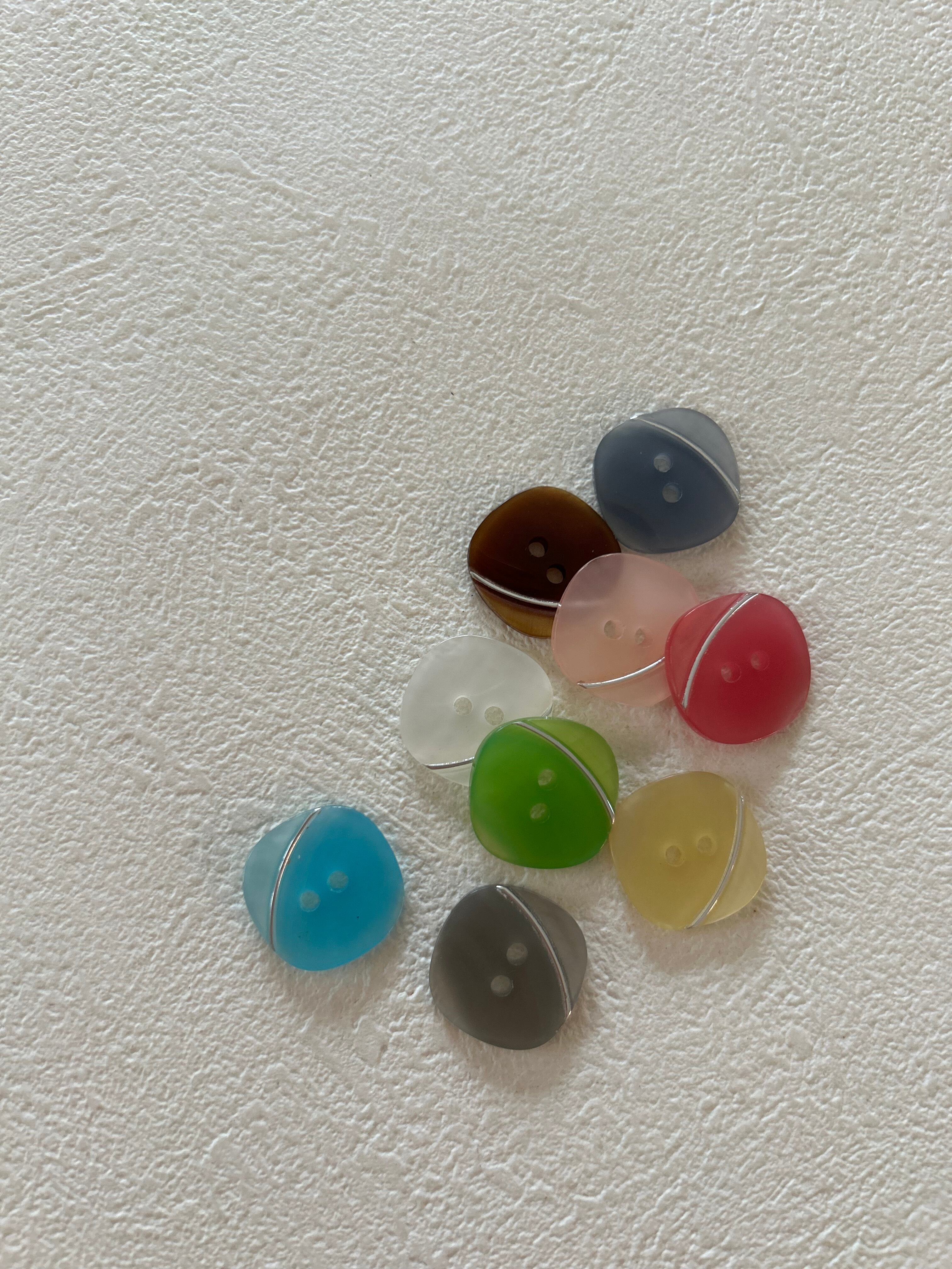 Japanese Vintage ボタン 角なしスクウェア 16mm 9色 昭和レトロ アクセサリーパーツ 装飾材 カルトナージュ