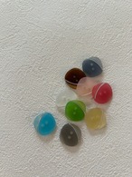 Japanese Vintage ボタン 角なしスクウェア 16mm 9色 昭和レトロ アクセサリーパーツ 装飾材 カルトナージュ