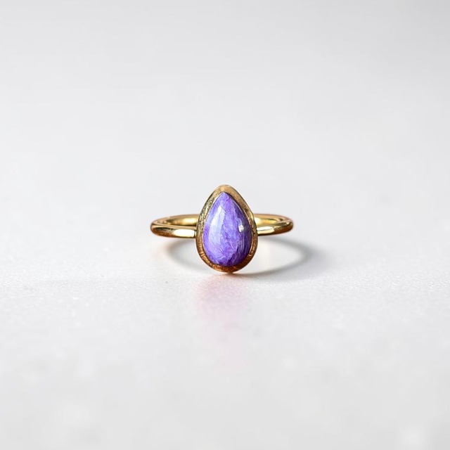 charoite ring 【gold】＜9号/18号＞　※1点のみ