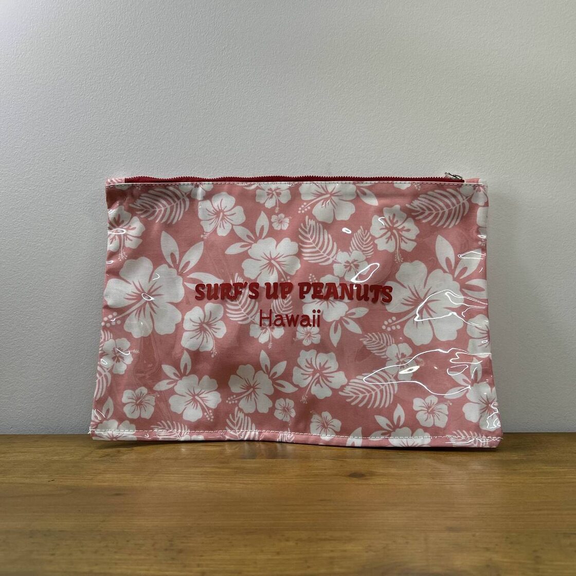 ハワイ限定 日焼けスヌーピー ポーチ クラッチバッグ【Pink Hibiscus 