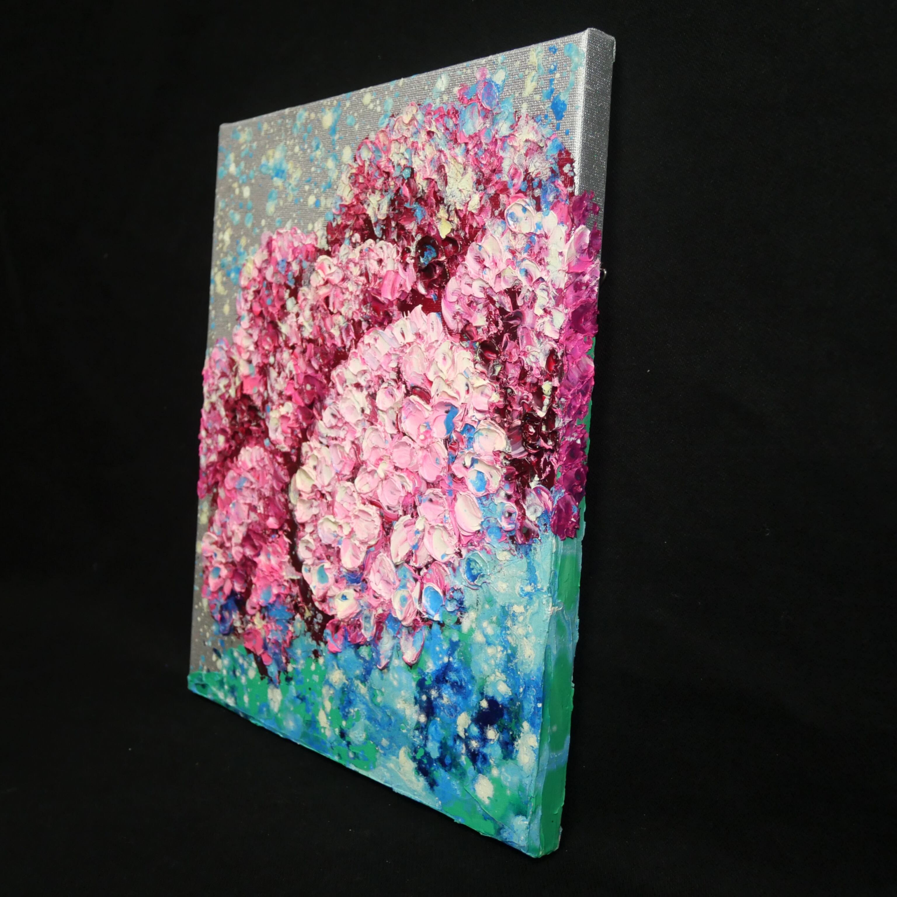 油絵 原画】紫陽花、雨上がりのプレリュード｜絵画 アートパネル