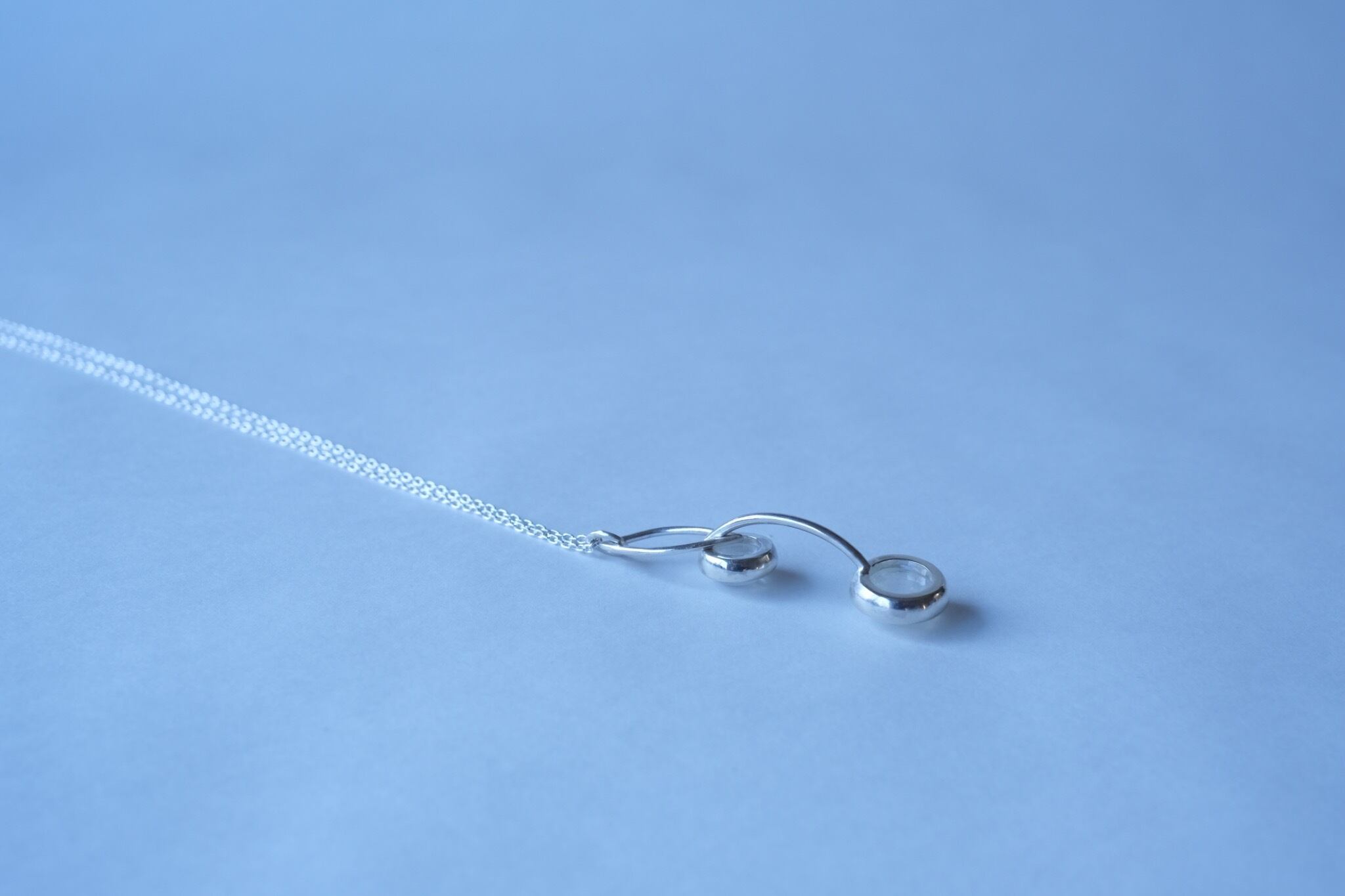 泡沫 ホワイトラブラドライト ネックレス no.254