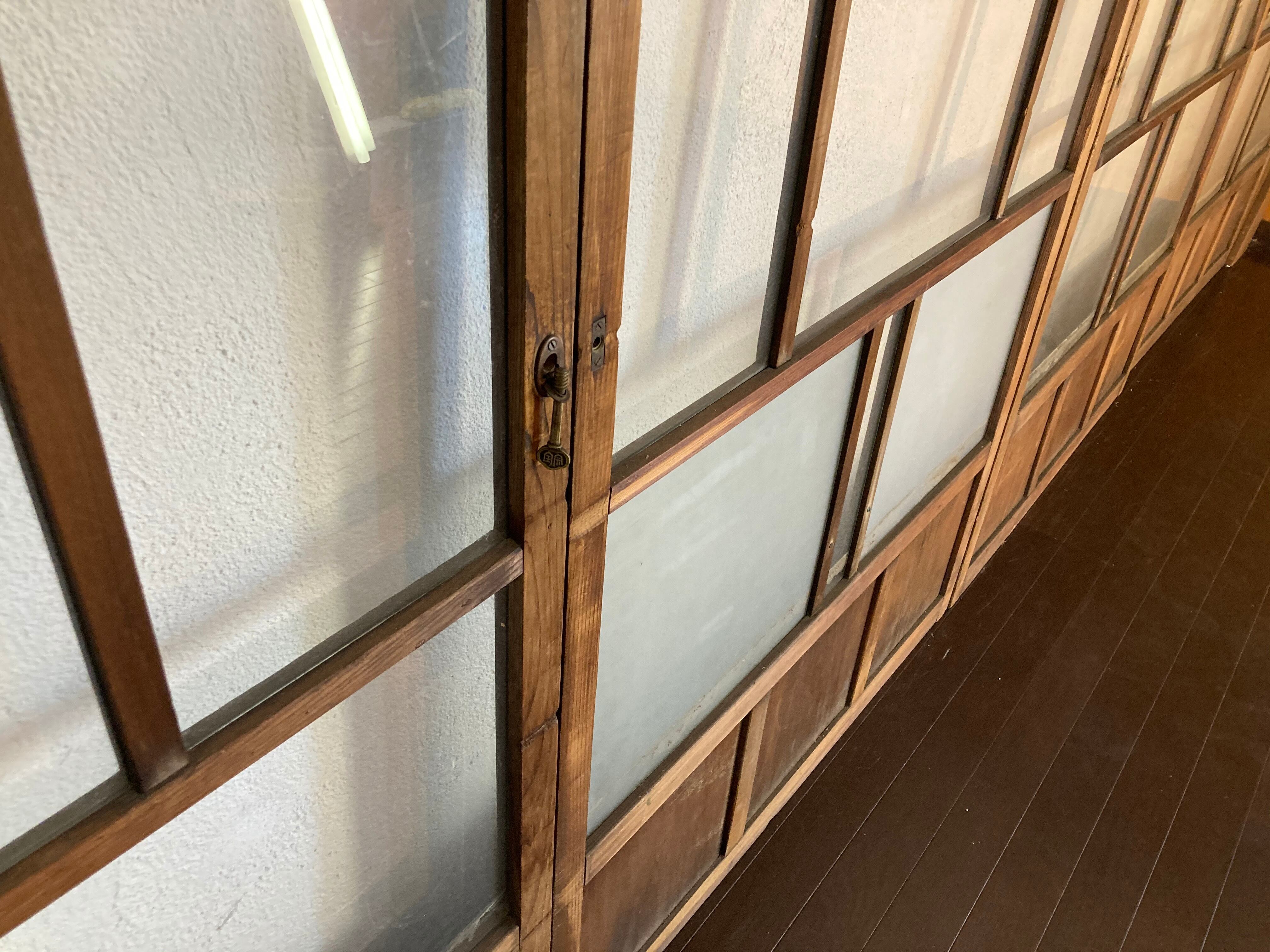 EG-7【透明ガラスの木製引戸建具】4本1セット巾924㎜高1833㎜厚30/引戸