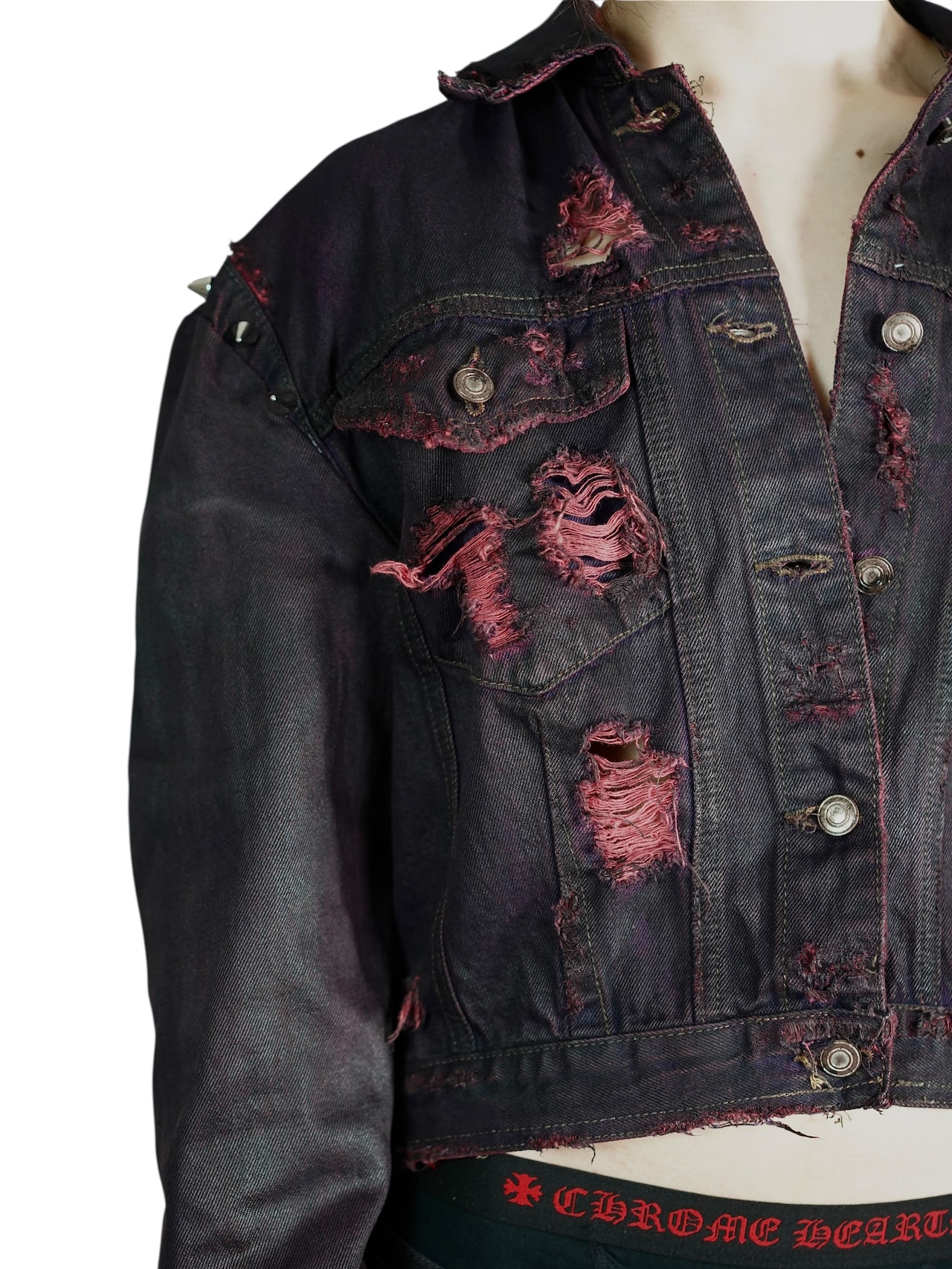 【DES'N'ATE】WINE VEIL DENIM JACKET