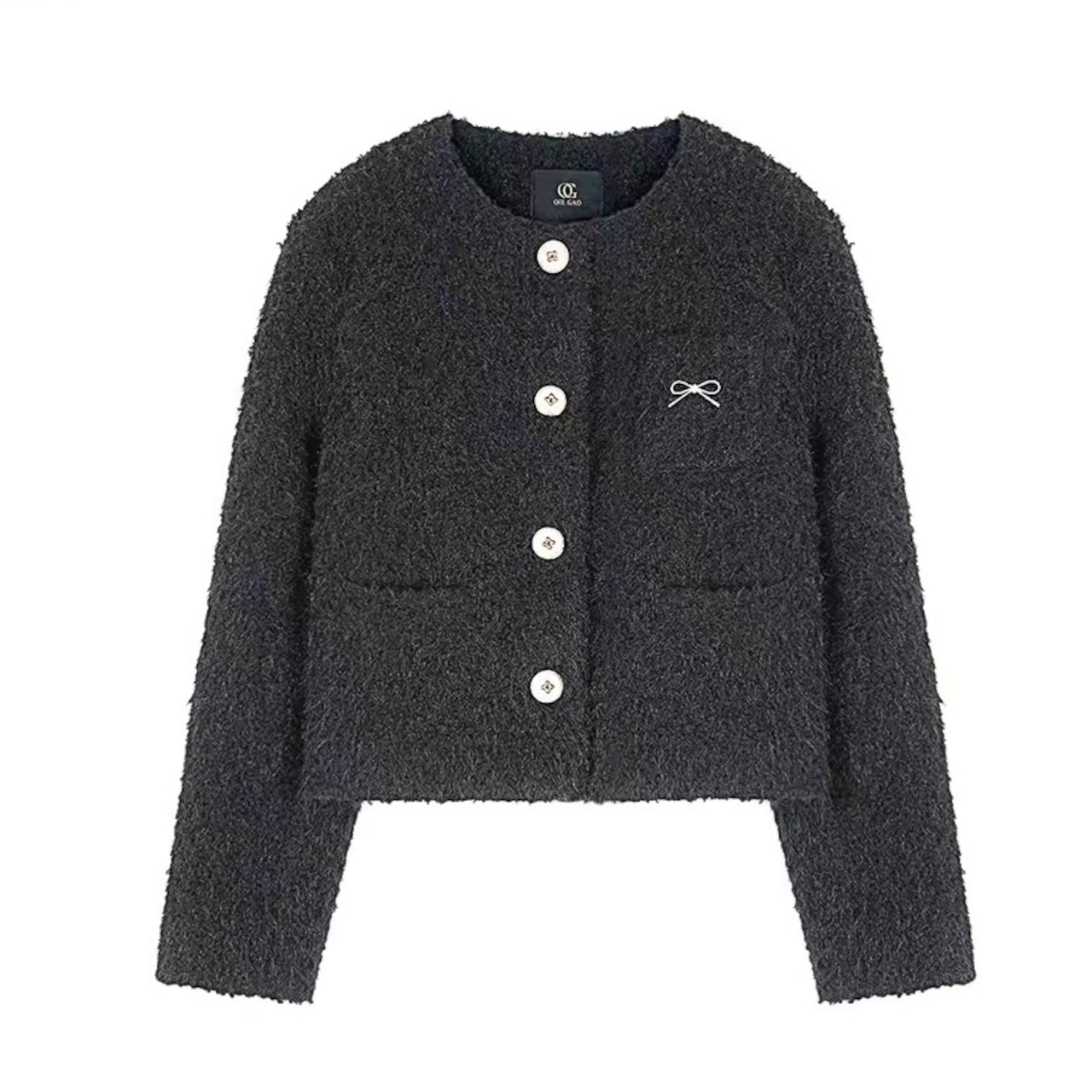 Cropped Black Wool Jacket