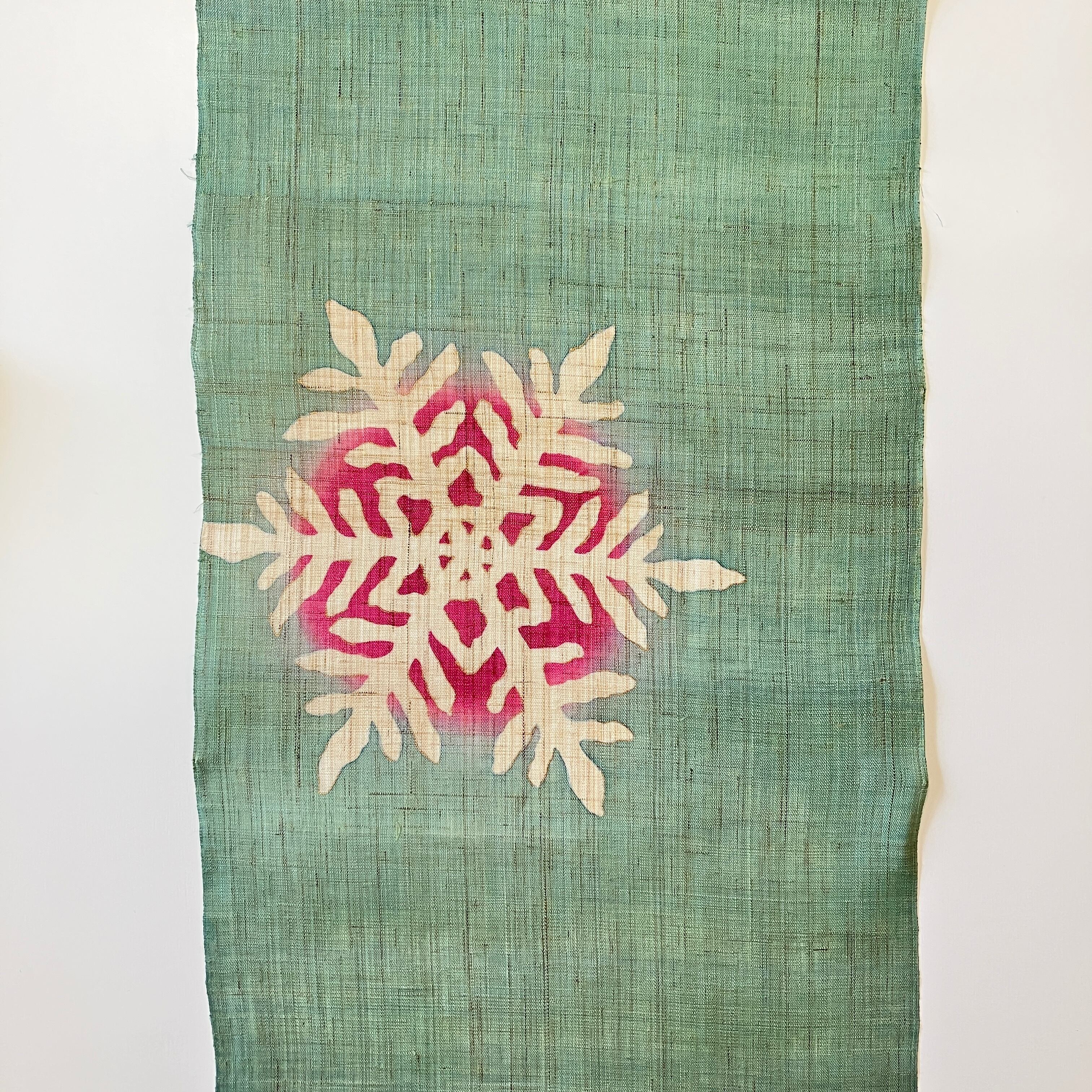 手描友禅 夏名古屋帯「雪の結晶」 | somemoyoushop ーそめもよう