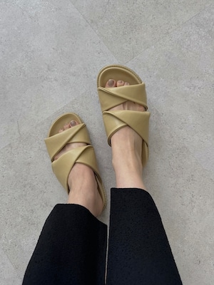 twisted double belt sandal