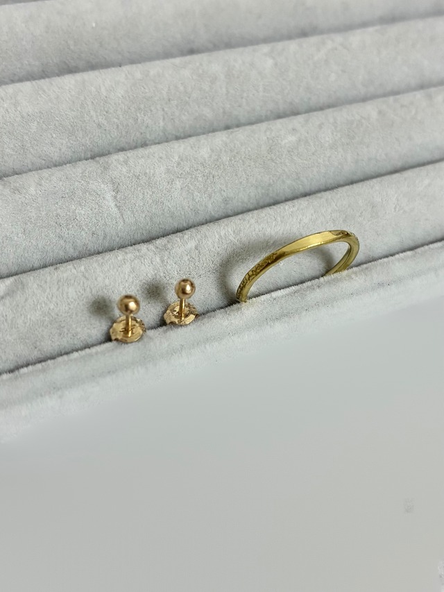 【A様専用ページ】　真鍮リング　10kピアス