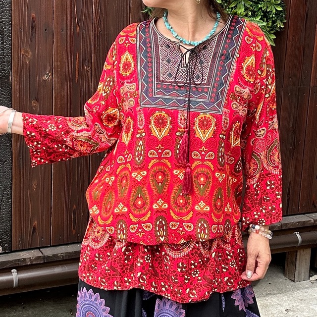 エスニックタッセルチュニックA