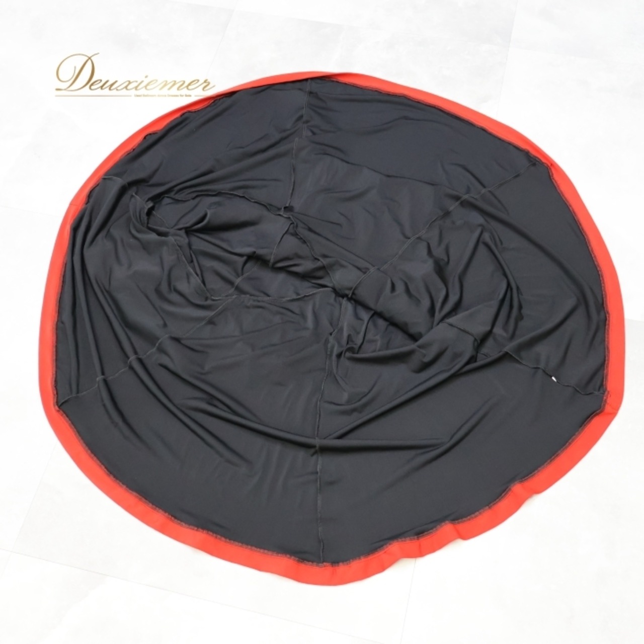 フラメンコ 衣装 ファルダ スカート ブラック系 プリマブティック 黒 赤 ボランテ 無地 シンプル ダンス衣装 ステージ 練習 レッスン prima boutique 上品 かわいい フリル レッド系