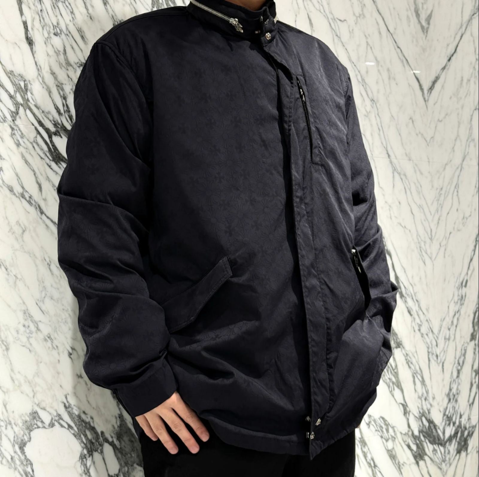 CHROME HEARTS クロムハーツ CHプラス クロスダガージップ ナイロン
