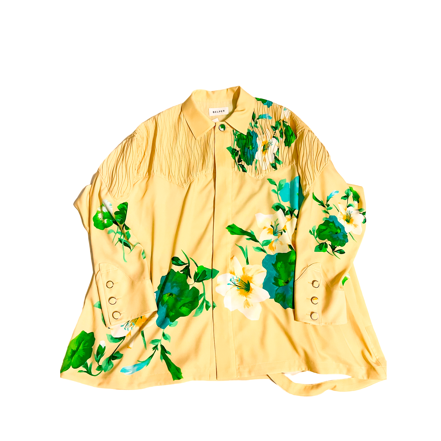 BELPERベルパーFLOWER SHIRT JACKETイエロー日本製