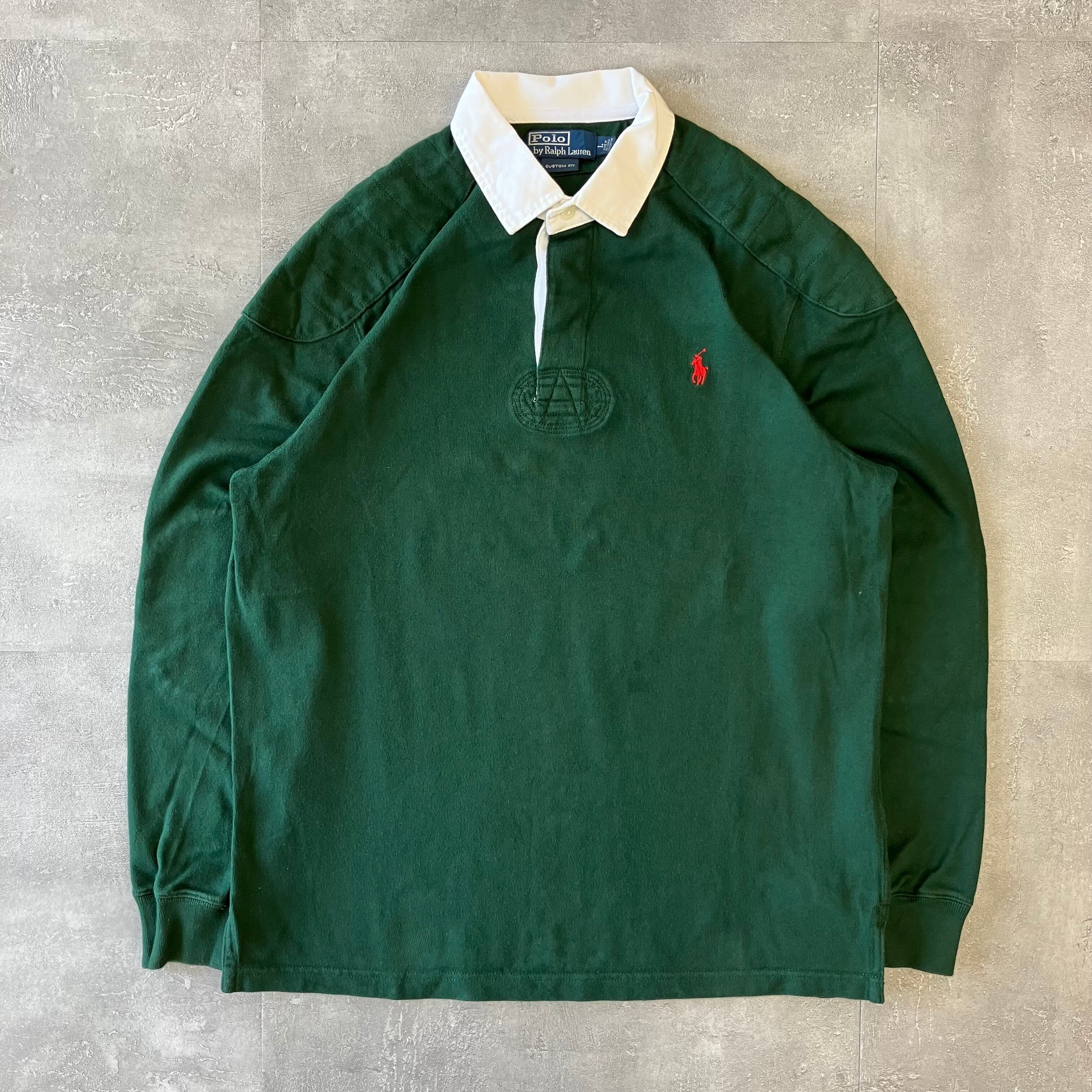 ポロラルフローレン ラガーシャツ エルボーパッチ ショルダーパッチ L No.1446