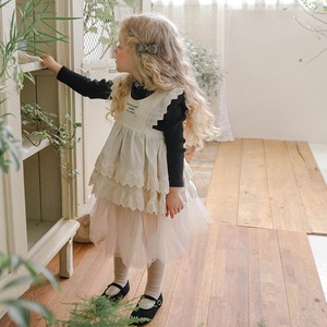 「予約販売」秋レイヤードフリル付きワンピース