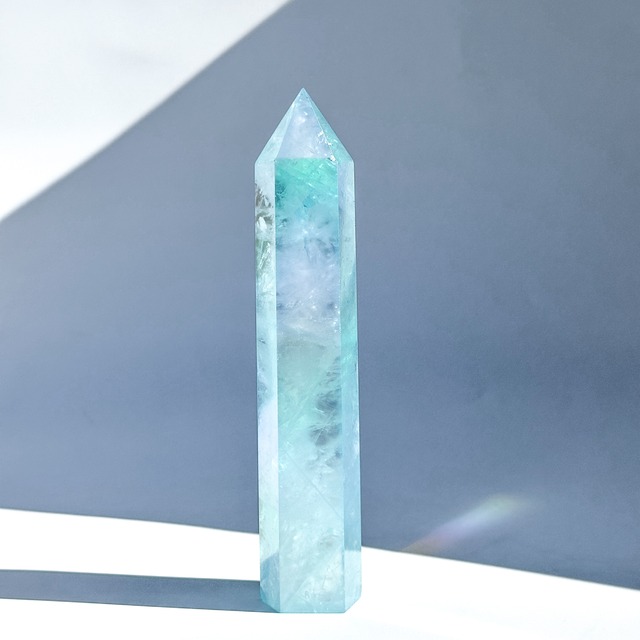 Big◎アクアオーラクォーツ タワー 93✧ Aqua Aura Quartz ✧天然石・鉱物・パワーストーン・インテリア