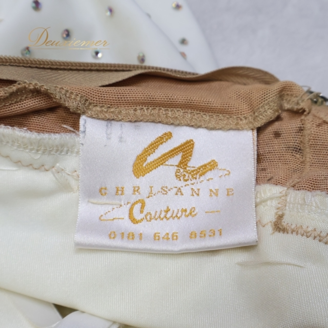 社交ダンス 衣装 クリスアン chrianne スタンダードドレス ワンピース ドレス スタンダード 白 フロート レース ゴージャス デモ 競技 ダンス パーティドレス パーティ イングランド製 発表会 ホワイト系 ストーン エレガント フォーマル おしゃれ かっこいい パフォーマンス用 高級感 競技会用