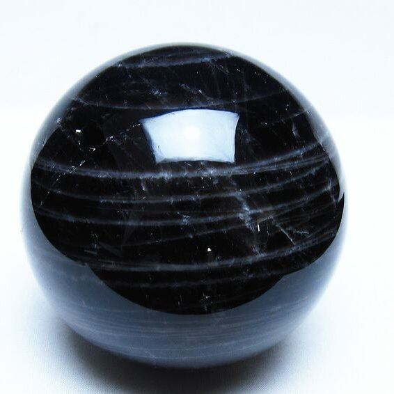 1.3Kg モリオン 黒水晶 丸玉 97mm スフィア 一点物 151-9395