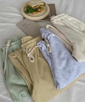 《即納商品》day jogger pants (ivory / gray / yellow / mint)