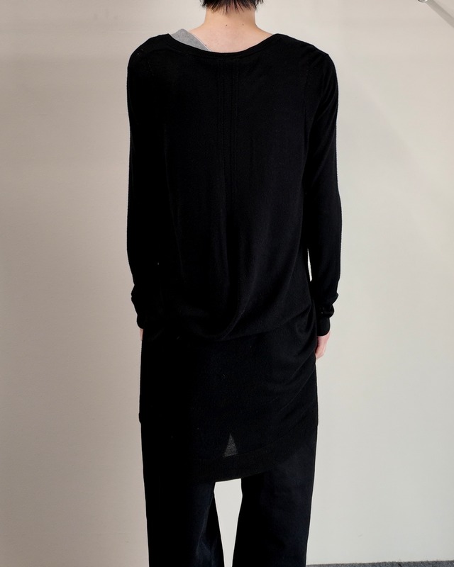 【ANN DEMEULEMEESTER】long length deformed knit