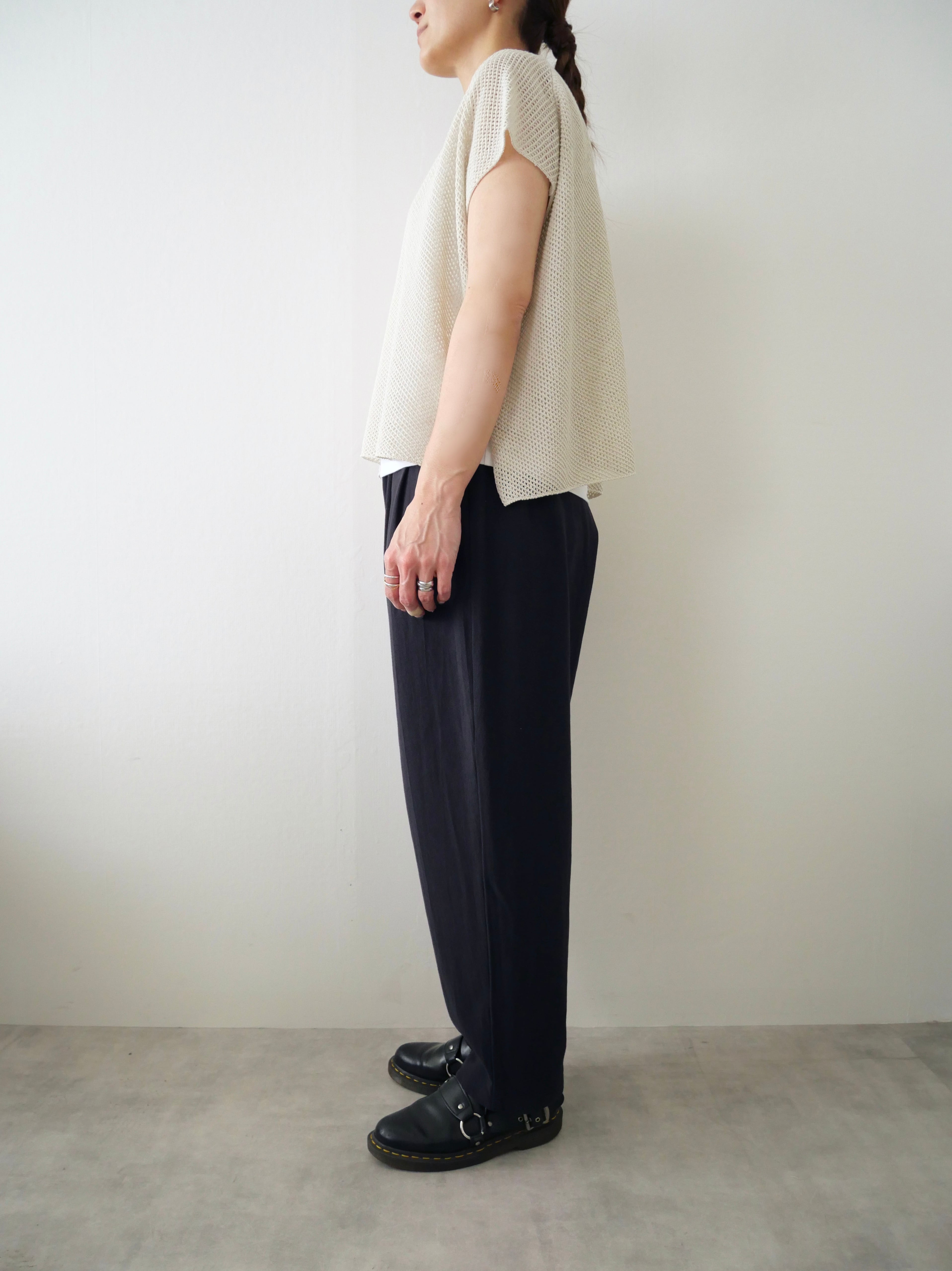 evam eva / dry silk vest | t a - n a