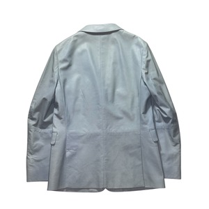 PRADA ice blue leather tailored jacket