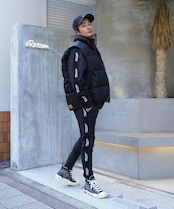 【#Re:room】LOGO SIDE LINE SKNNY TRACK PANTS［REP233］