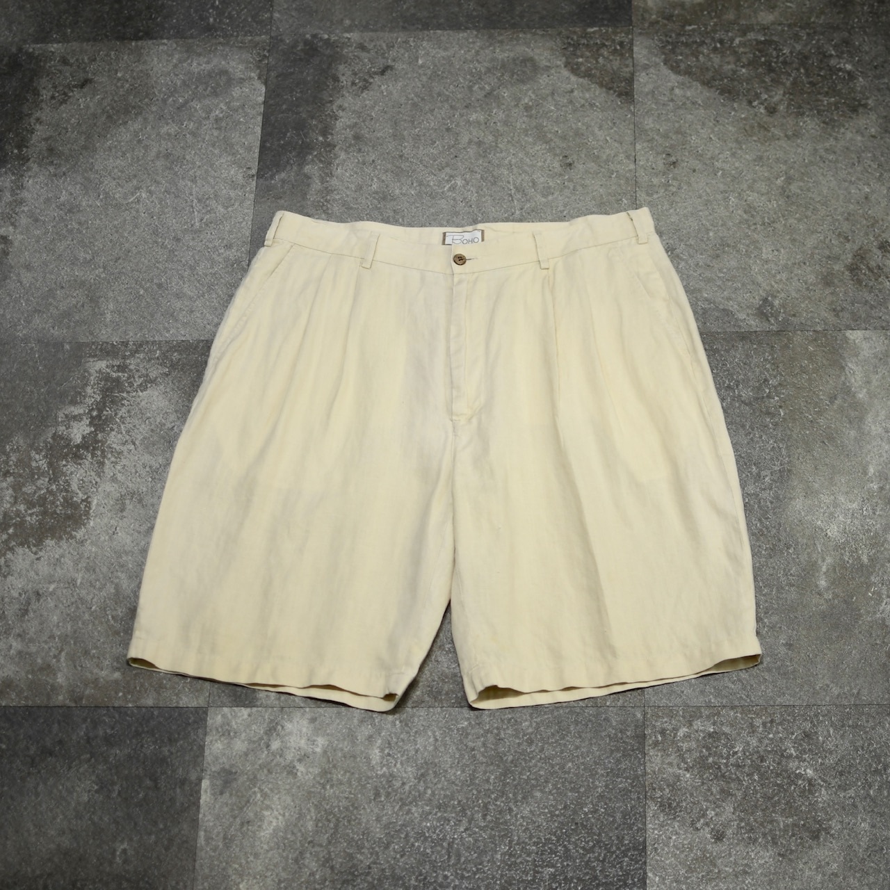 BOHIO linen 2tuck slacks shorts