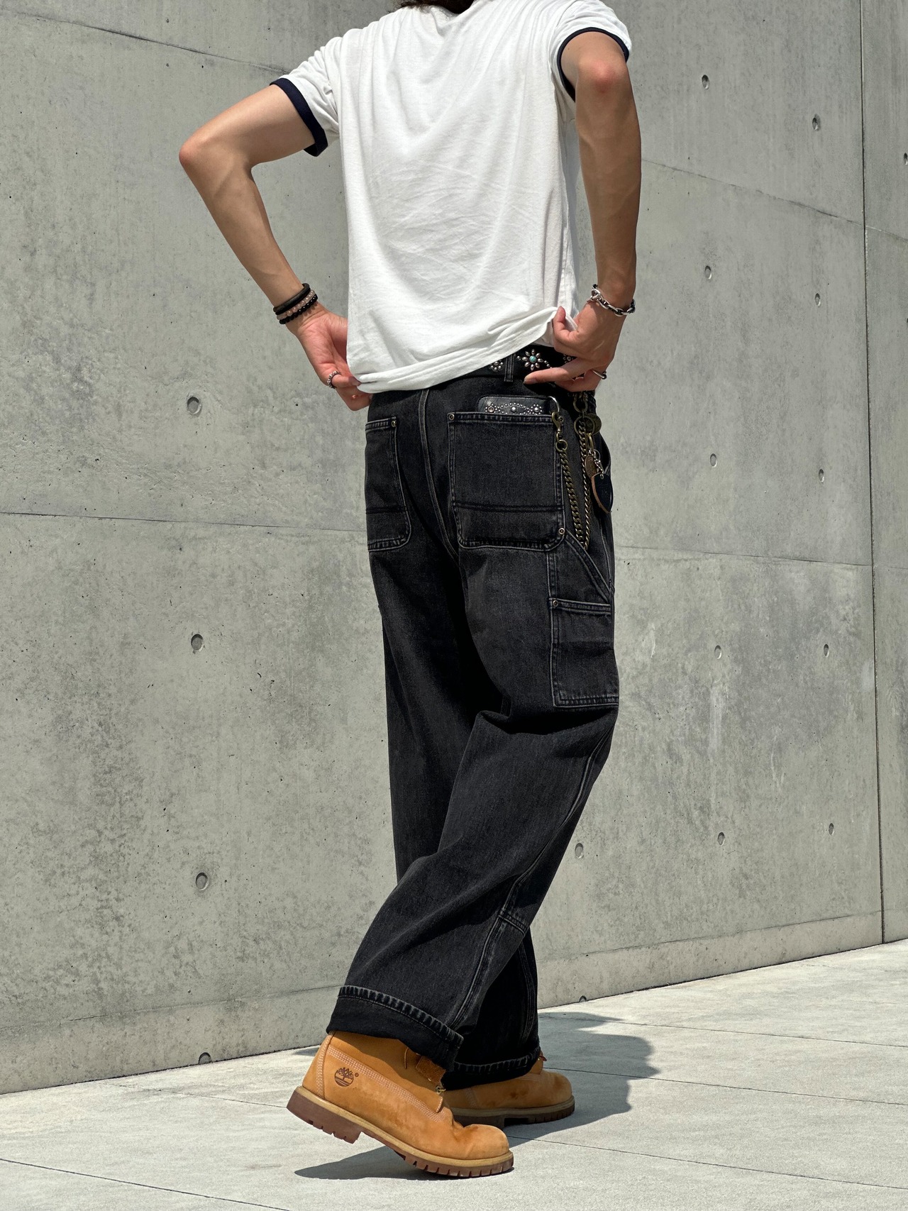 Fade Black Double Knee Pants